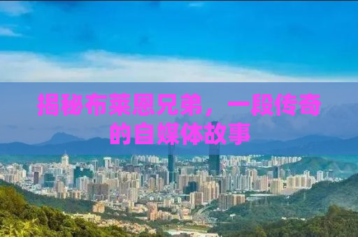 揭秘布莱恩兄弟，一段传奇的自媒体故事