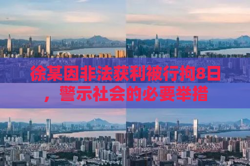 徐某因非法获利被行拘8日，警示社会的必要举措