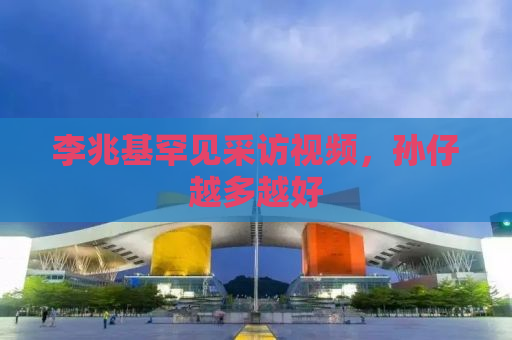 李兆基罕见采访视频，孙仔越多越好