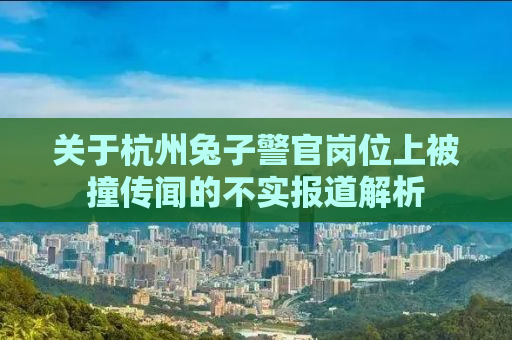 关于杭州兔子警官岗位上被撞传闻的不实报道解析
