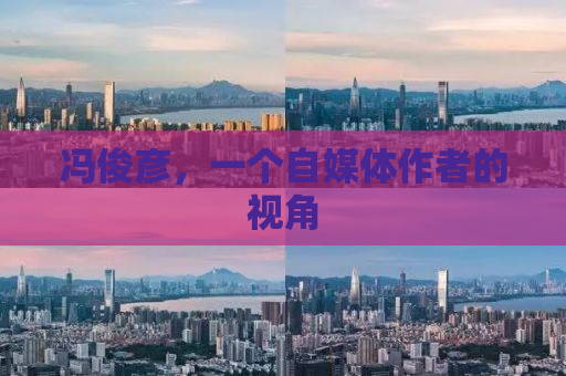 冯俊彦，一个自媒体作者的视角