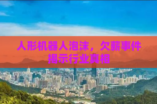 人形机器人泡沫，欠薪事件揭示行业真相