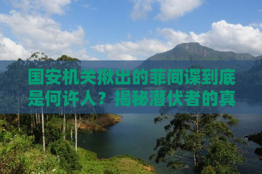 国安机关揪出的菲间谍到底是何许人？揭秘潜伏者的真实身份