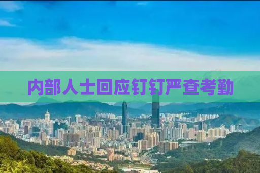 内部人士回应钉钉严查考勤