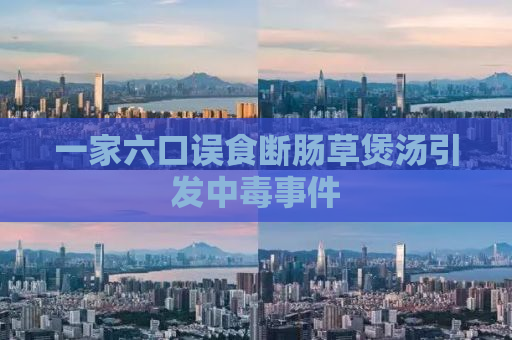 一家六口误食断肠草煲汤引发中毒事件