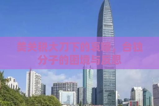 美关税大刀下的哀嚎，台独分子的困境与反思