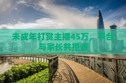 未成年打赏主播45万，平台与家长共担责