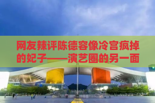 网友辣评陈德容像冷宫疯掉的妃子——演艺圈的另一面镜子