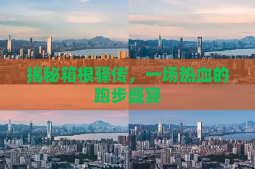 揭秘箱根驿传，一场热血的跑步盛宴